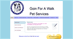 Desktop Screenshot of goinforawalkpetservices.com