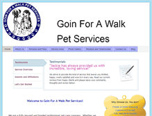 Tablet Screenshot of goinforawalkpetservices.com